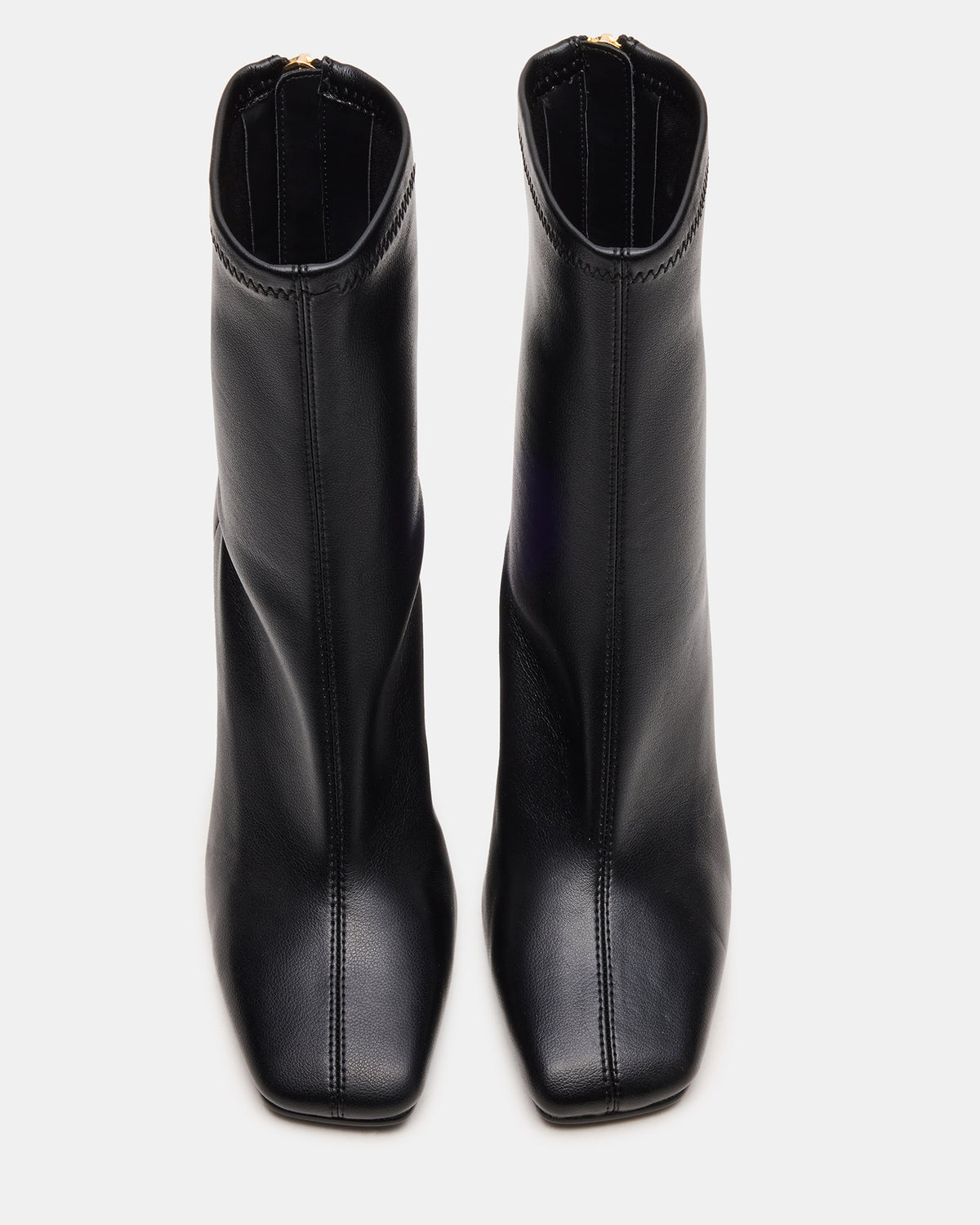 KHELAN Black Square-Toe Heeled Women's Ankle Boot | Steve Madden