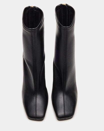 KHELAN Black Square-Toe Heeled Women's Ankle Boot | Steve Madden
