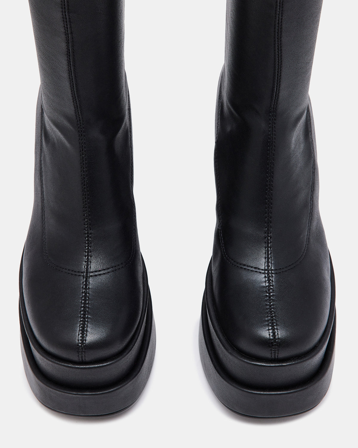 CYPRESS Black Women's Platform Vegan Leather Boots | Steve Madden