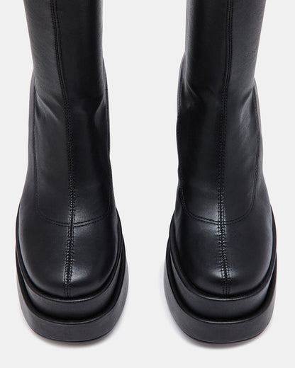 CYPRESS Black Women's Platform Vegan Leather Boots | Steve Madden