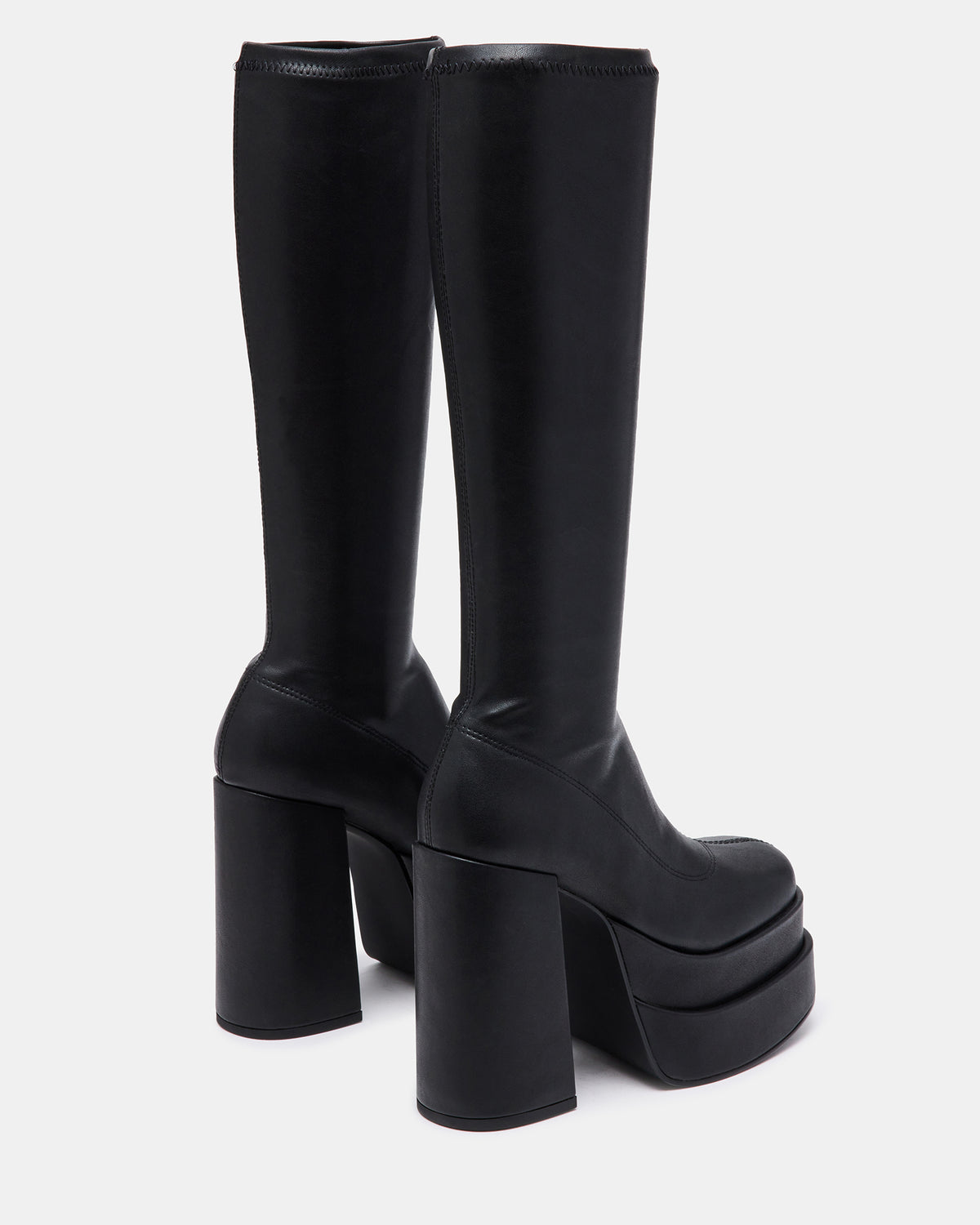 CYPRESS Black Women's Platform Vegan Leather Boots | Steve Madden