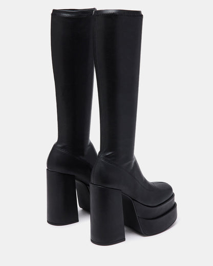 CYPRESS Black Women's Platform Vegan Leather Boots | Steve Madden