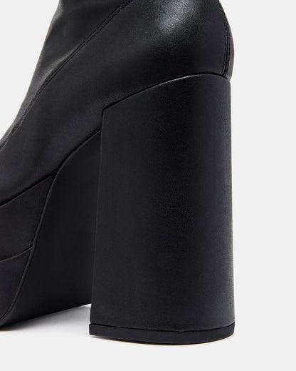 CYPRESS Black Women's Platform Vegan Leather Boots | Steve Madden