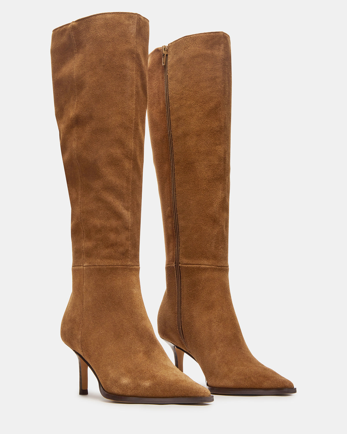 LINGO Chestnut Suede Pointed-Toe Knee-High Women's Boot | Steve Madden