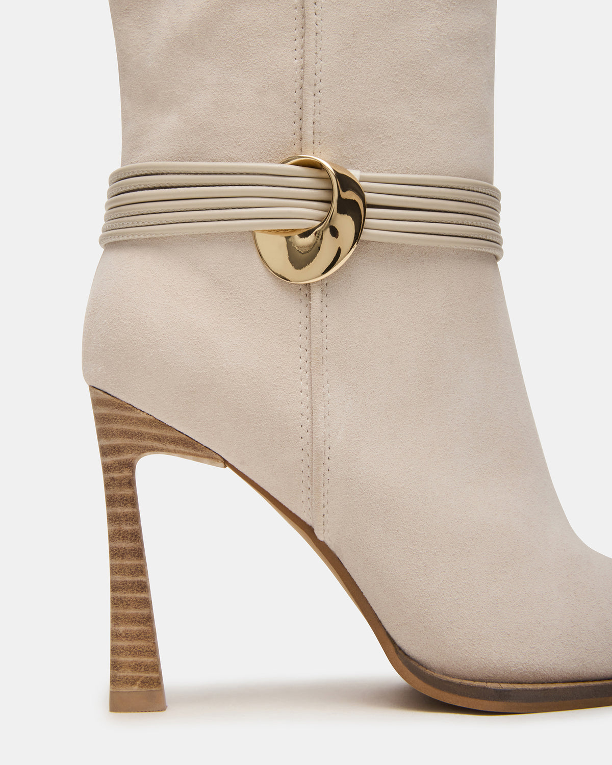 KYNDALL Bone Suede Pointed-Toe Stiletto Heeled Knee-High Women's Boot | Steve Madden
