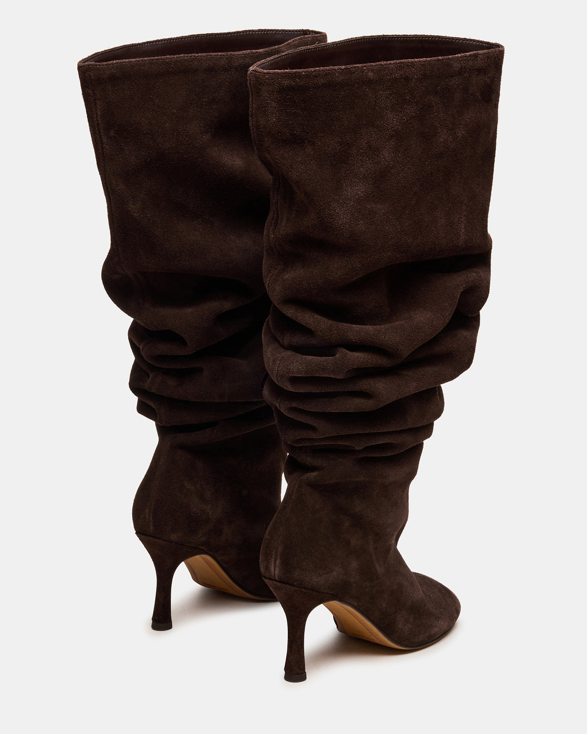ALLISON Brown Suede Over-The-Knee Heeled Women's Boot | Steve Madden