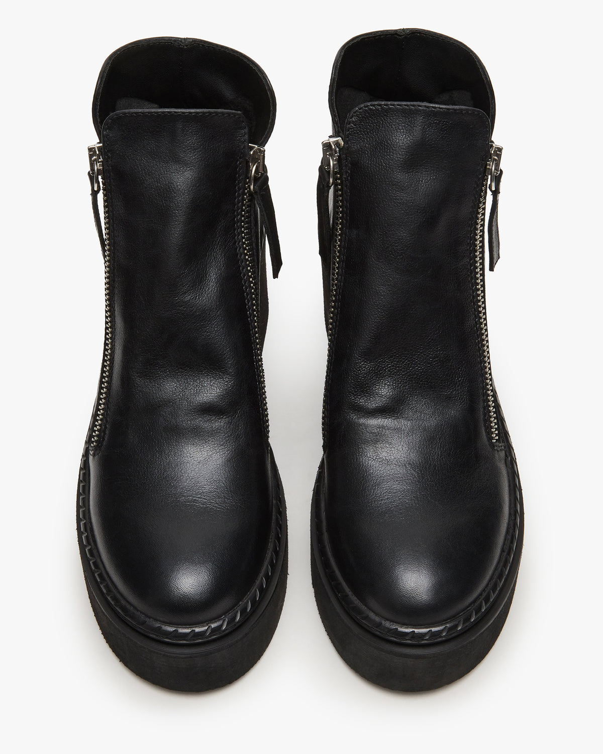 DRIFT Black Leather Platform Moto Women's Ankle Boot | Steve Madden