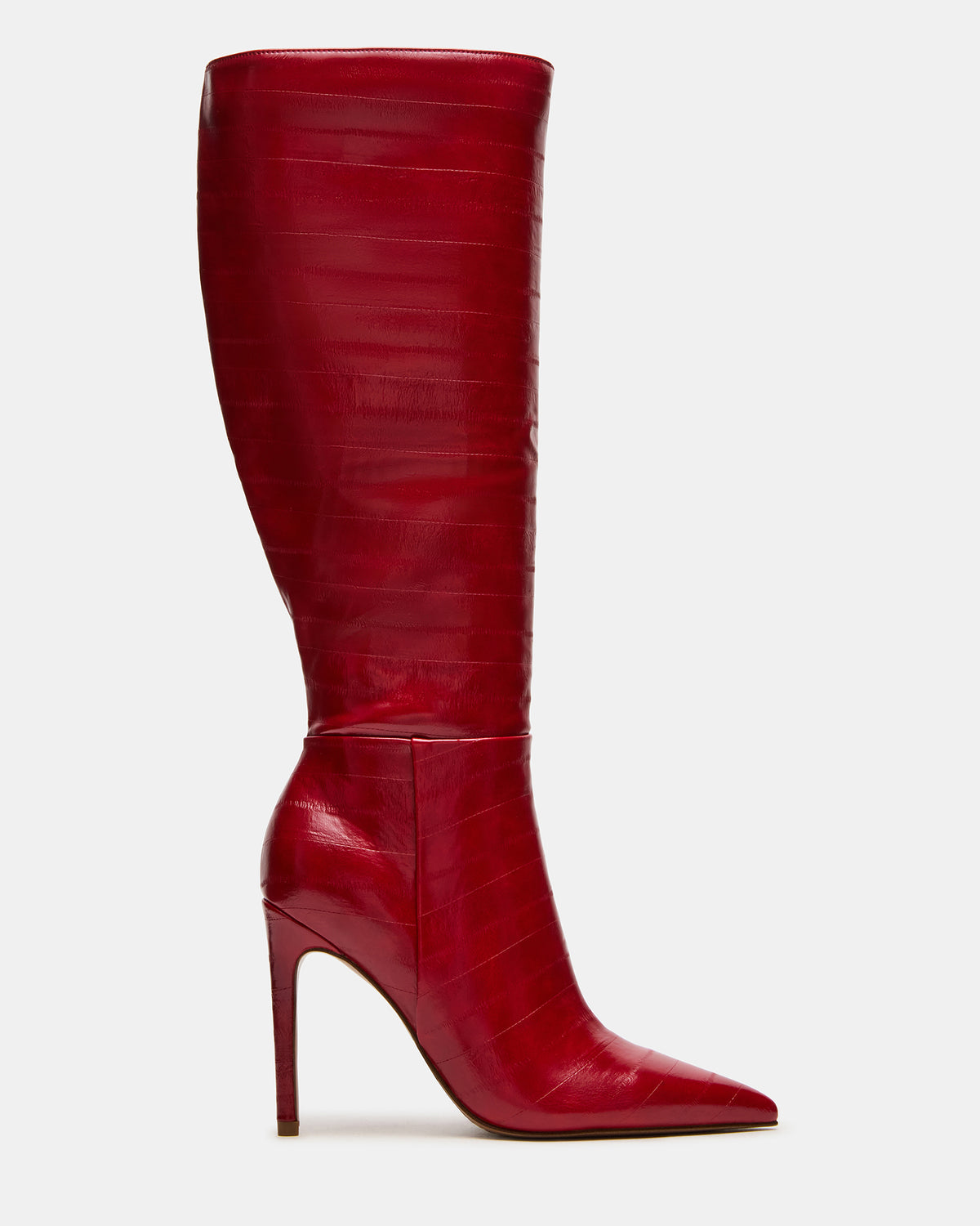NITRO Red Eel Pointed-Toe Stiletto Heel Knee-High Women's Boots | Steve Madden
