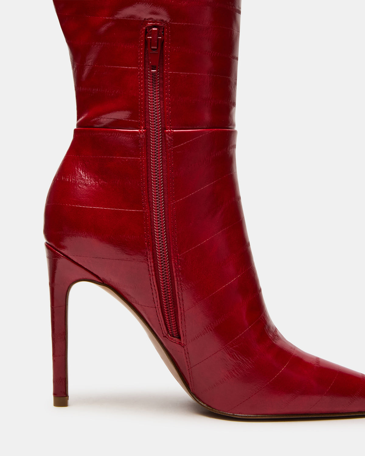 NITRO Red Eel Pointed-Toe Stiletto Heel Knee-High Women's Boots | Steve Madden
