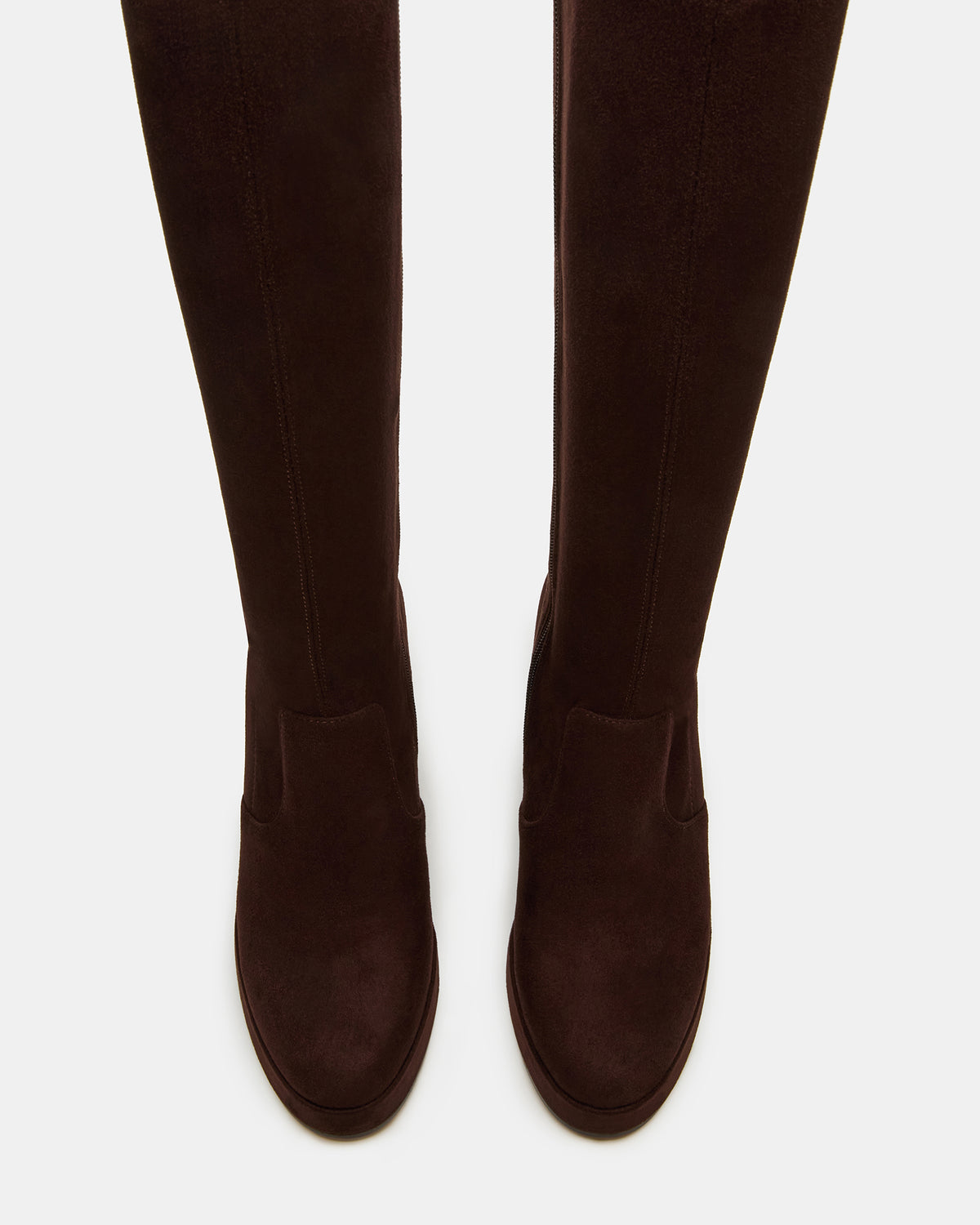 TWAIN Brown Knee-High Block Heel Women's Boot | Steve Madden