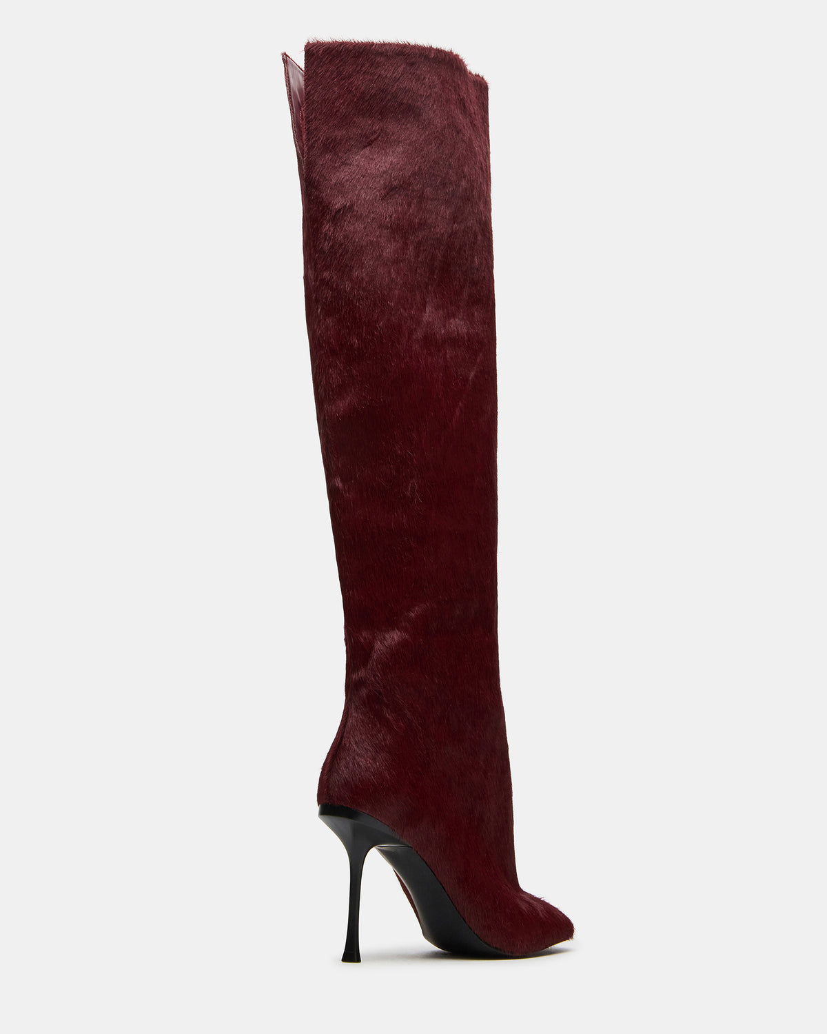 ALLURING Red Over-The-Knee Square-Toe Heeled Women's Boot | Steve Madden