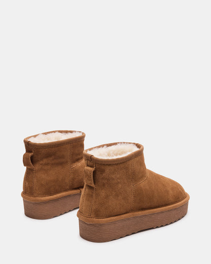 COMFY Chestnut Suede Women's Ankle Boot | Steve Madden