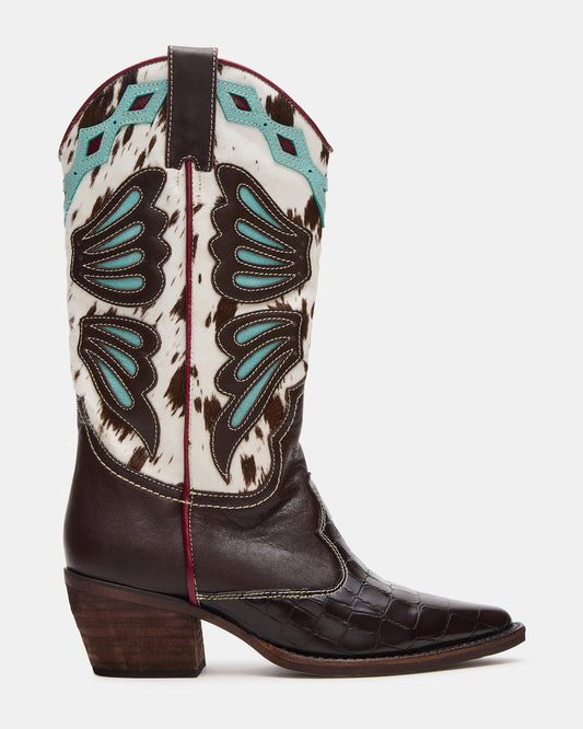 ARROYO Blue Multi Western Pointed-Toe Wome's Boot | Steve Madden