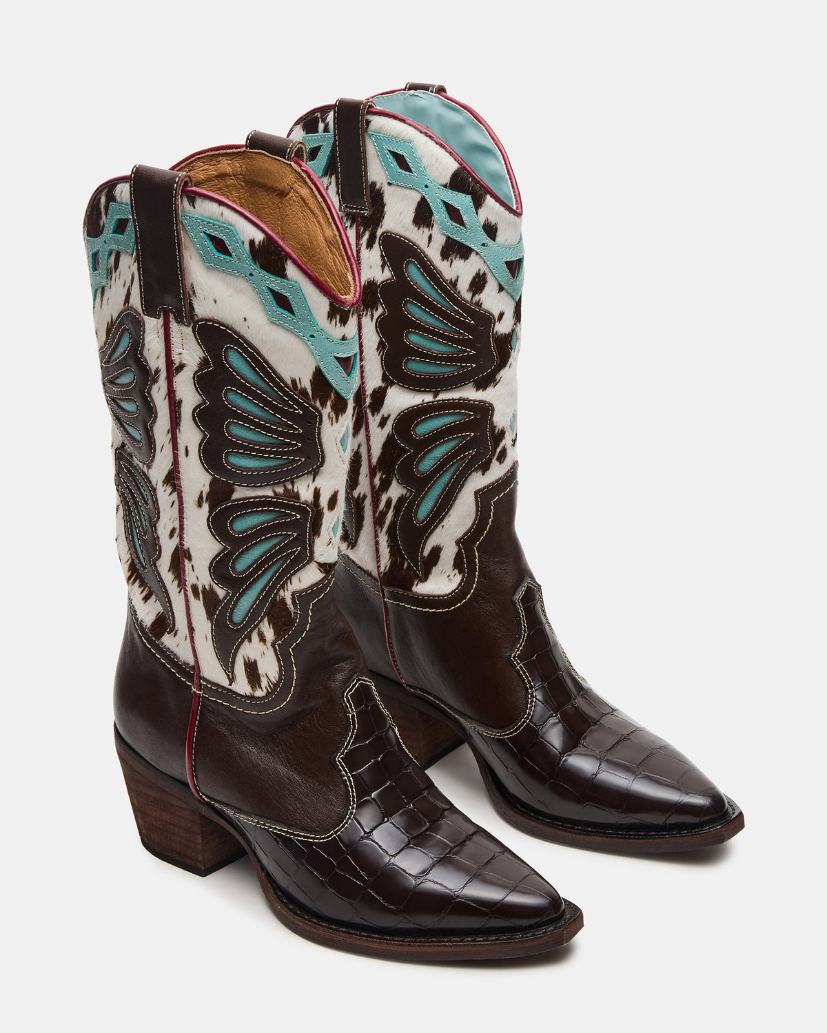 ARROYO Blue Multi Western Pointed-Toe Wome's Boot | Steve Madden