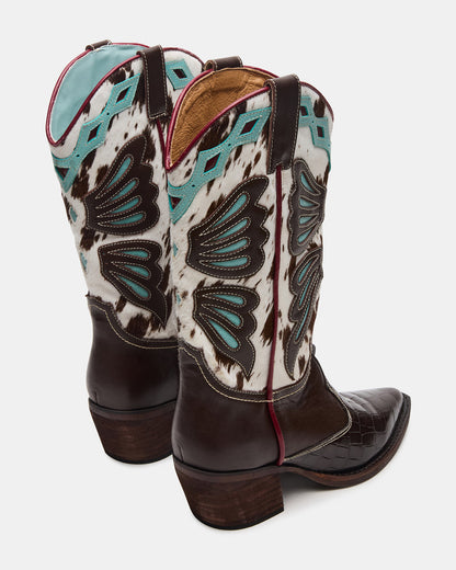 ARROYO Blue Multi Western Pointed-Toe Wome's Boot | Steve Madden