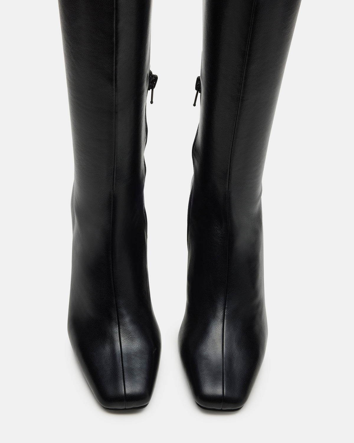 HOLLY Black Wide Calf Women's Knee-High Square-Toe Boot | Steve Madden