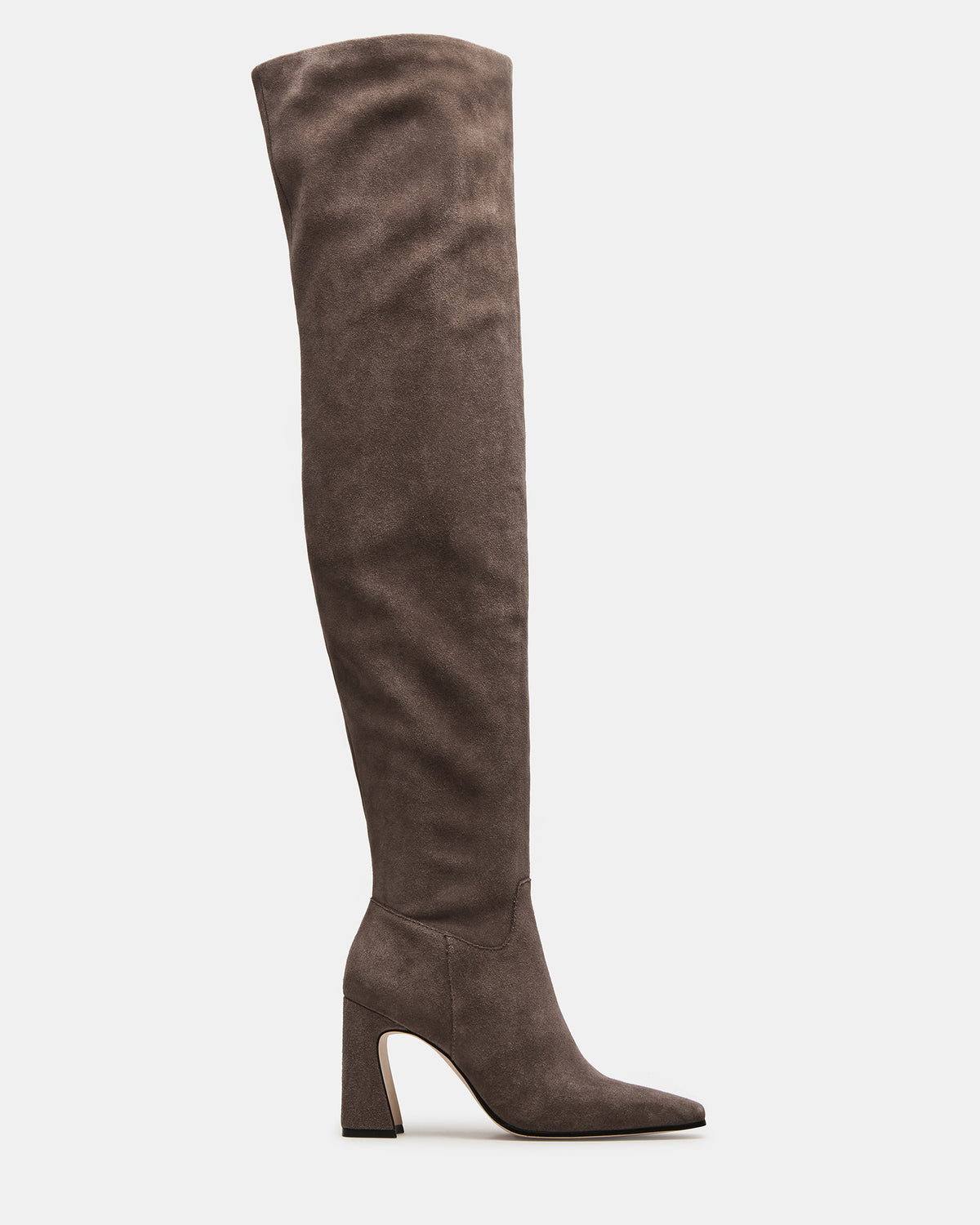 STRATUS Grey Suede Over-The-Knee Boot | Women's Boots | Steve Madden
