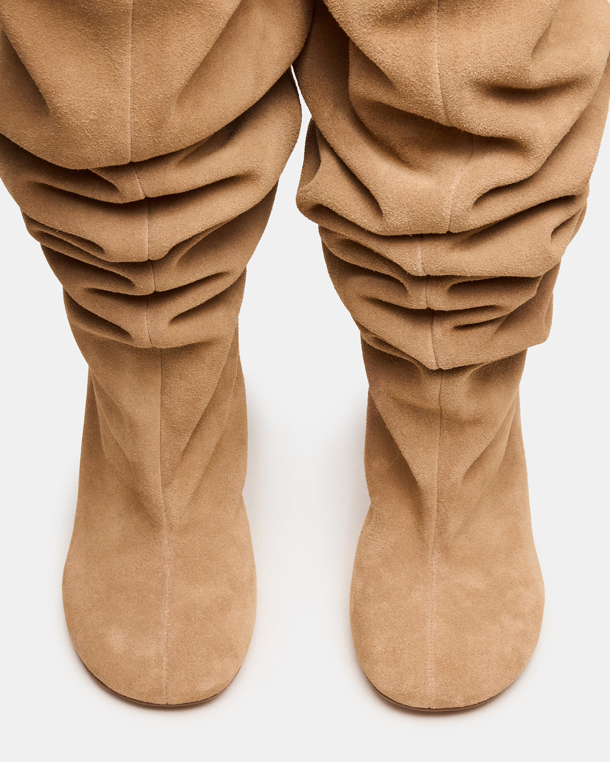 ALLISON Taupe Suede Over-The-Knee Heeled Women's Boot | Steve Madden