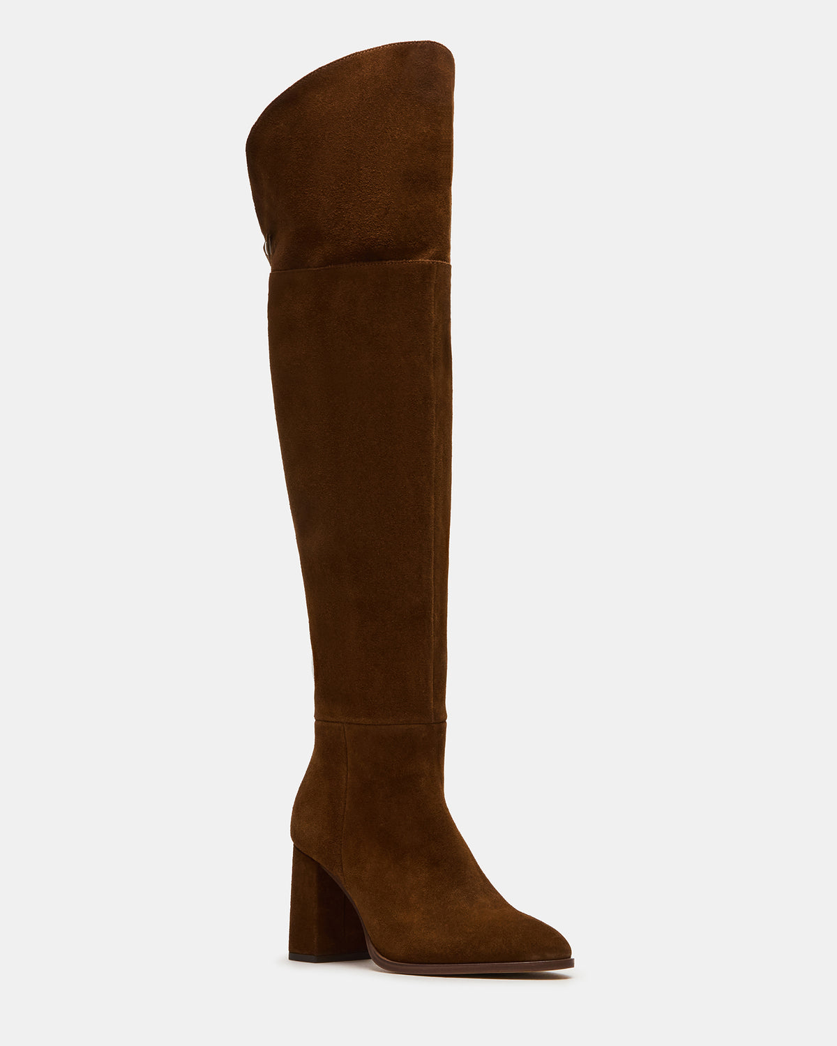 WINSLET Chestnut Suede Knee-High Block Heel Women's Boot | Steve Madden