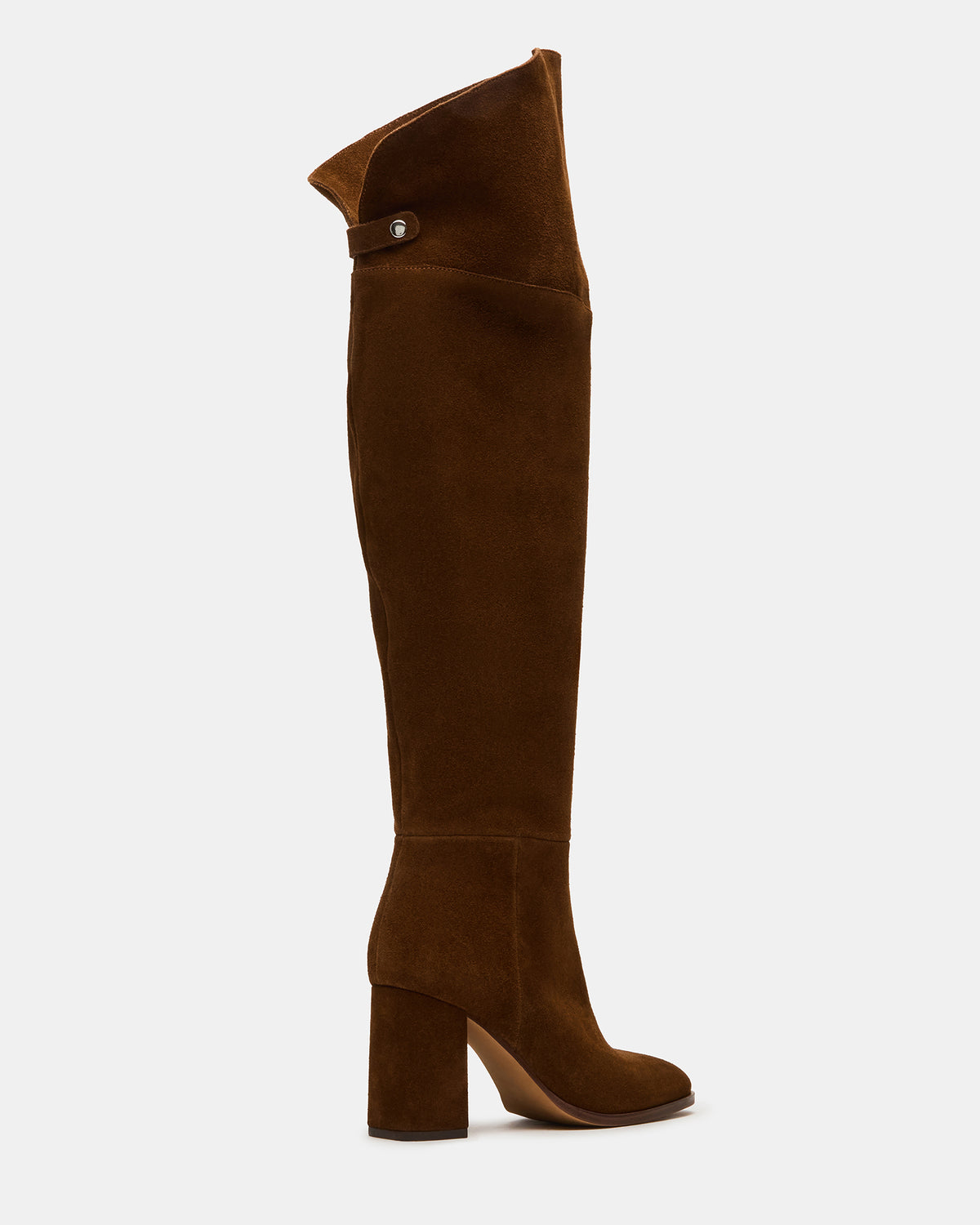 WINSLET Chestnut Suede Knee-High Block Heel Women's Boot | Steve Madden