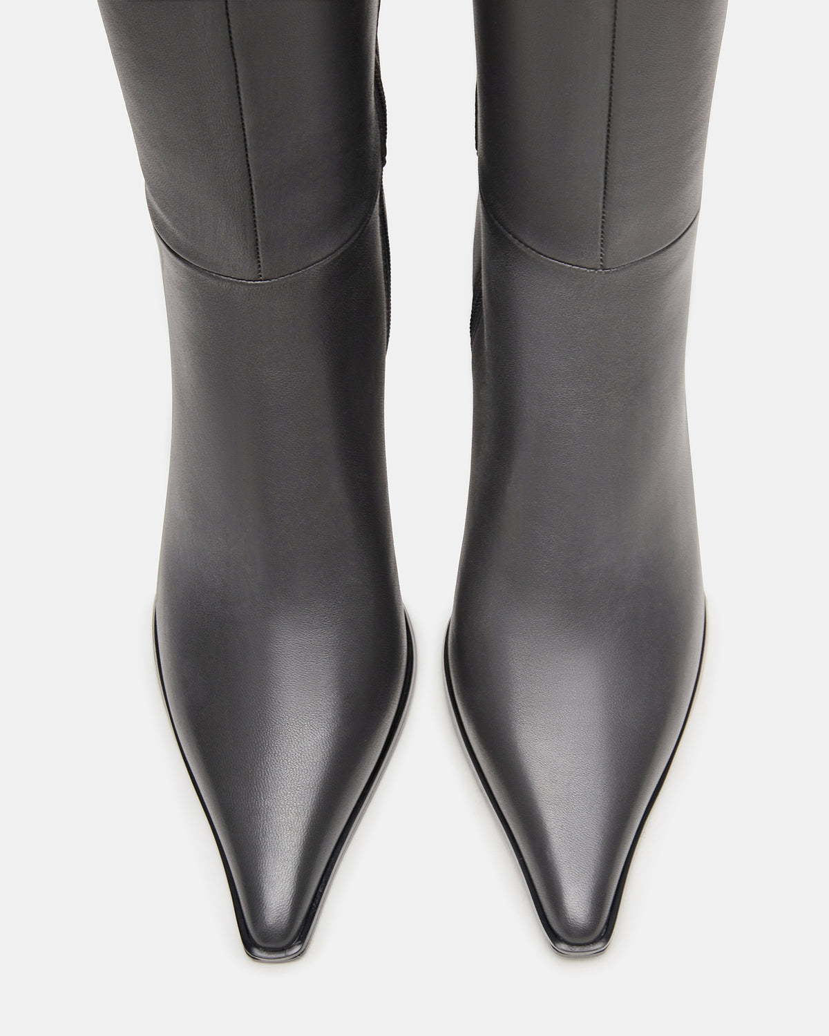 LINGO Grey Leather Pointed-Toe Knee-High Women's Boot | Steve Madden