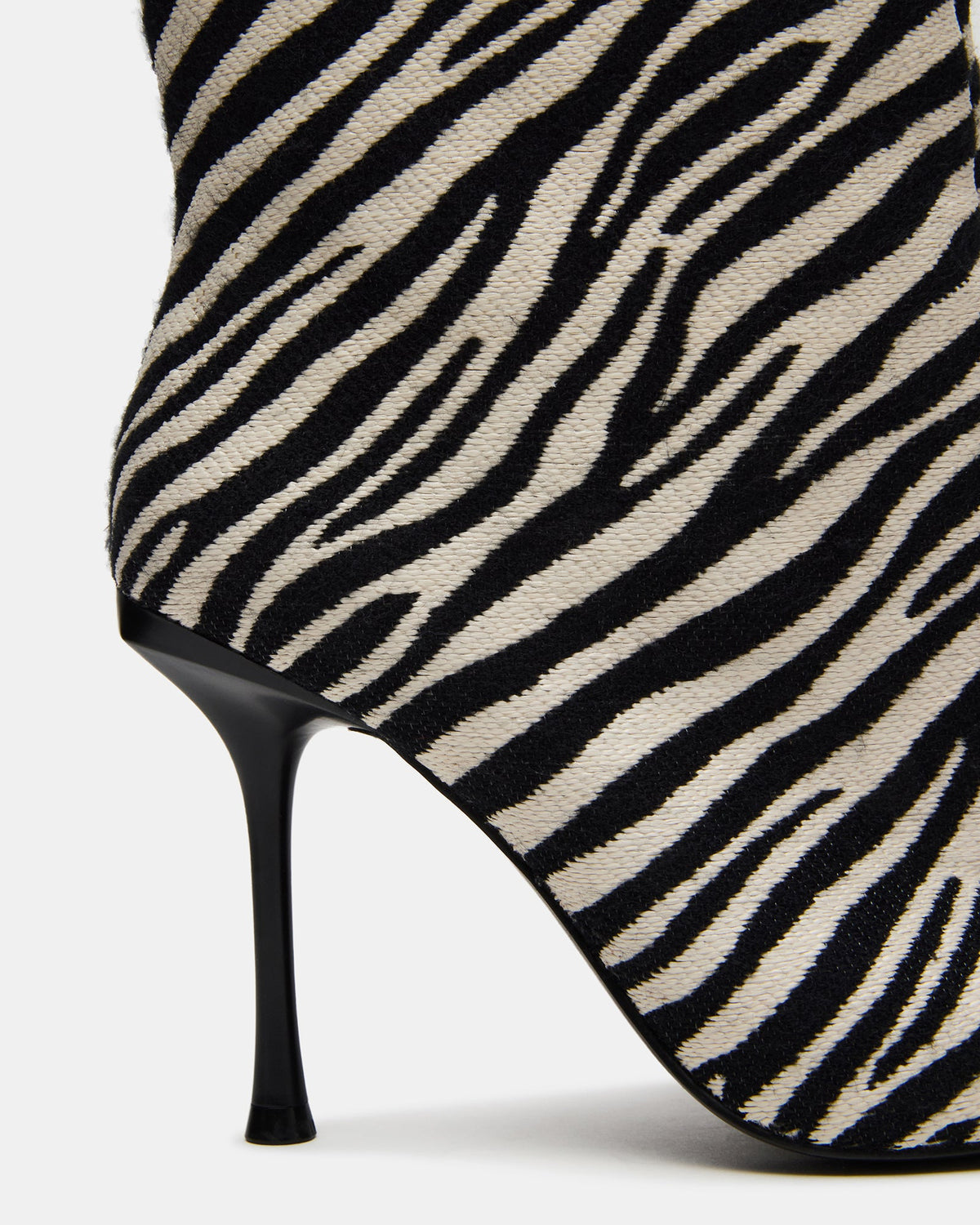 ALLURING Zebra Over-The-Knee Square-Toe Heeled Women's Boot | Steve Madden