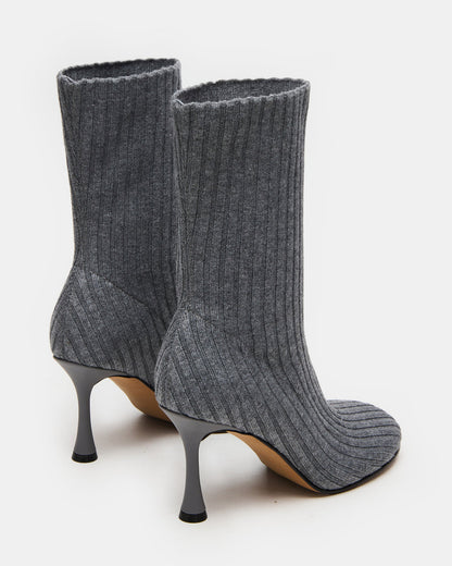 LORENZA Knit Grey Women's Ankle Boot | Steve Madden