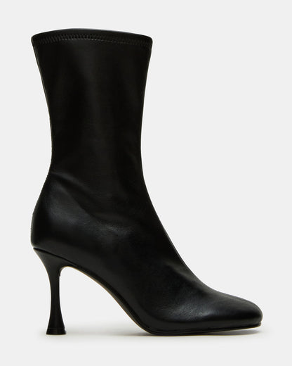 LORENZA Black Heeled Women's Ankle Boot | Steve Madden