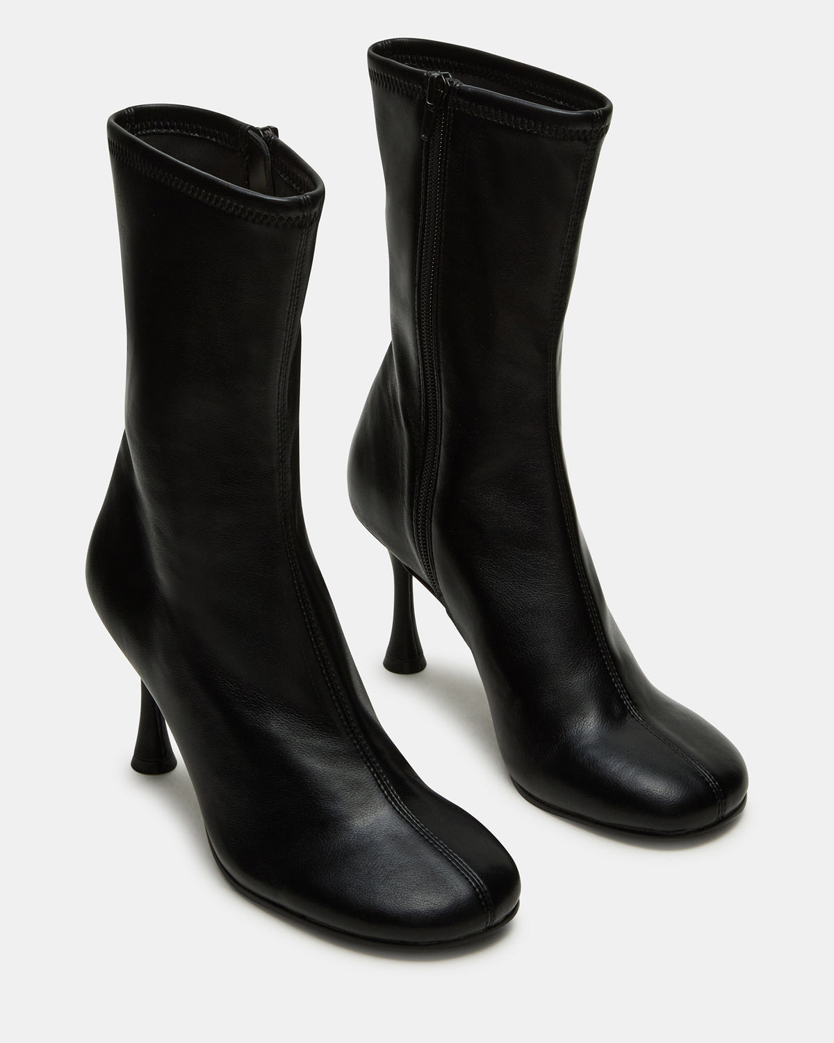 LORENZA Black Heeled Women's Ankle Boot | Steve Madden