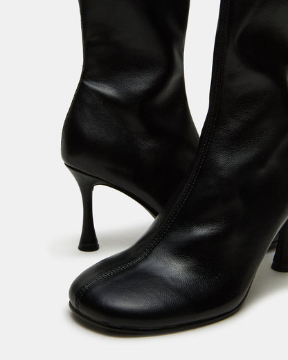 LORENZA Black Heeled Women's Ankle Boot | Steve Madden