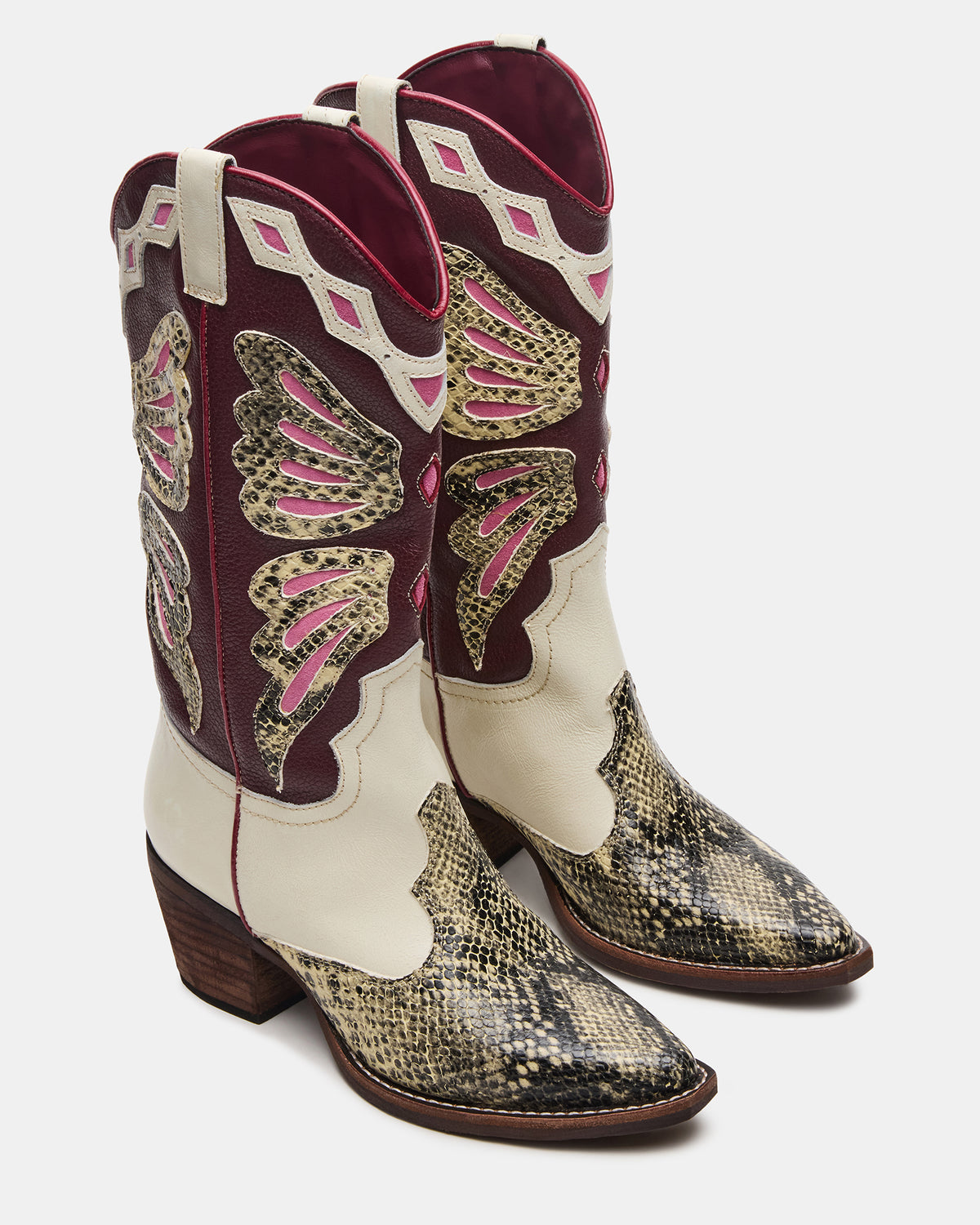 ARROYO Brown Multi Western Pointed-Toe Women's Boot | Steve Madden