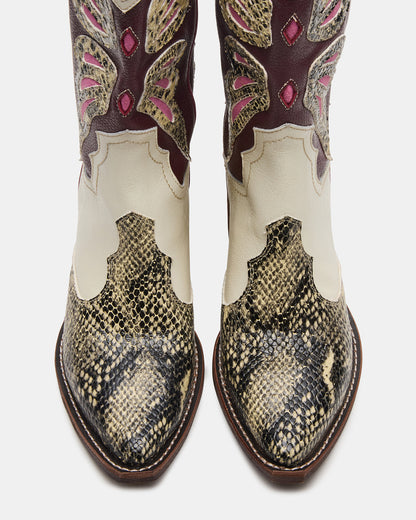 ARROYO Brown Multi Western Pointed-Toe Women's Boot | Steve Madden