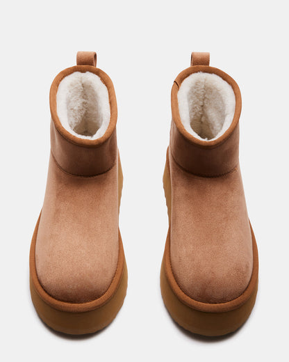 CRUE Chestnut Faux Fur Lined Bootie | Women's Booties | Steve Madden