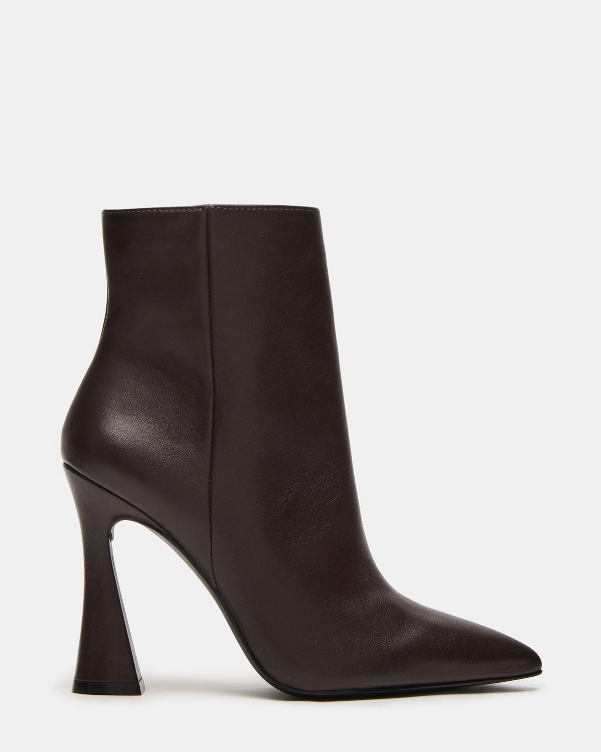 BOLERO Brown Leather Pointed-Toe Heeled Women's Ankle Boot | Steve Madden