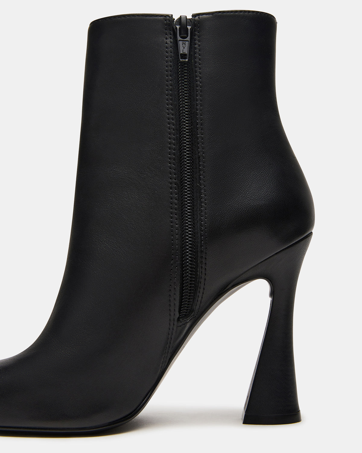 BOLERO Black Leather Pointed-Toe Heeled Women's Ankle Boot | Steve Madden