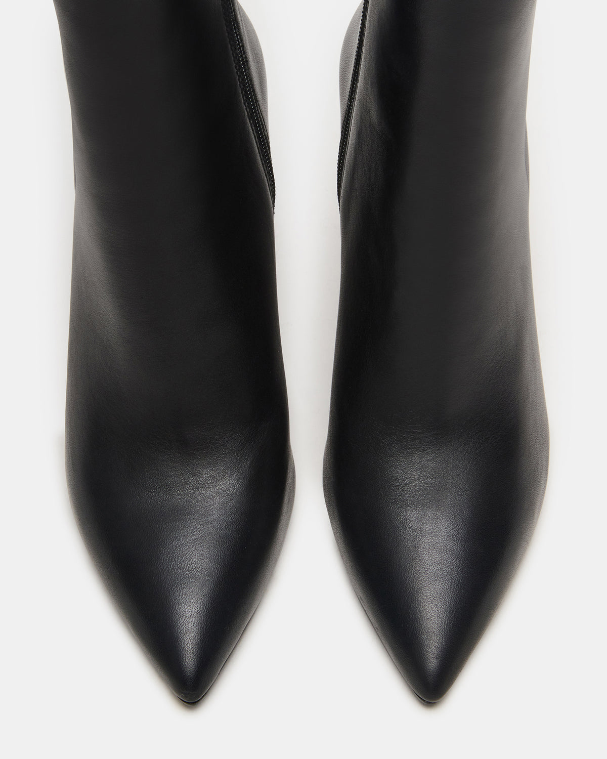 BOLERO Black Leather Pointed-Toe Heeled Women's Ankle Boot | Steve Madden