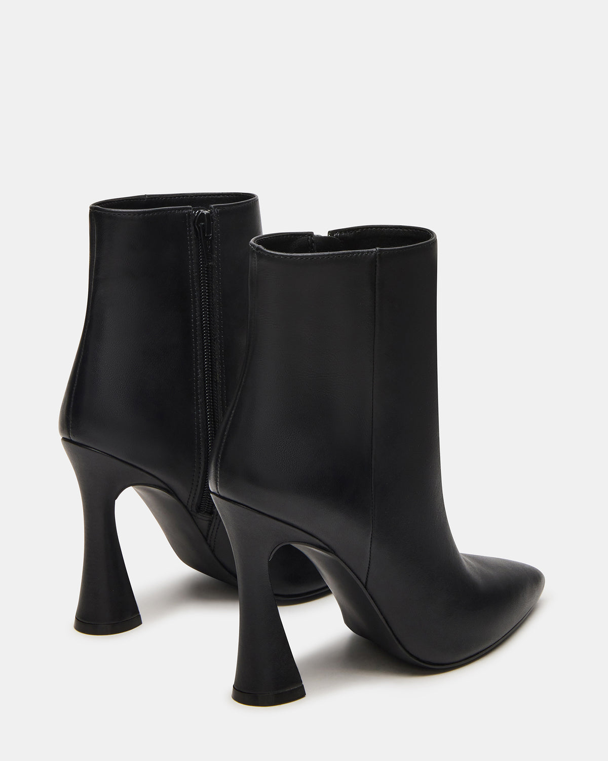 BOLERO Black Leather Pointed-Toe Heeled Women's Ankle Boot | Steve Madden