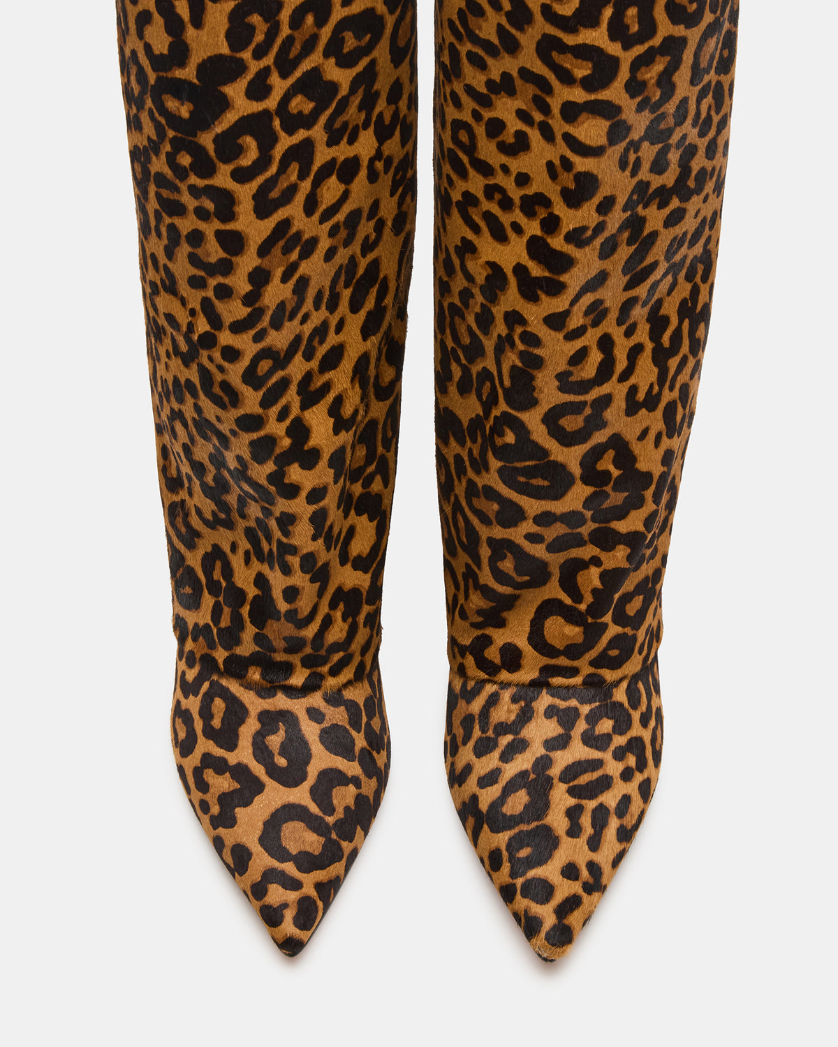 LUCA Leopard Pointed-Toe Cuffed Kitten Heel Women's Boot | Steve Madden