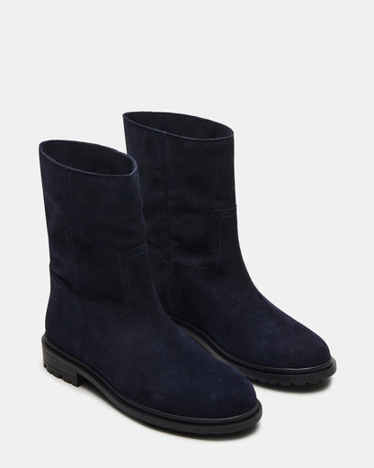 BATES Navy Suede Women's Boot | Steve Madden