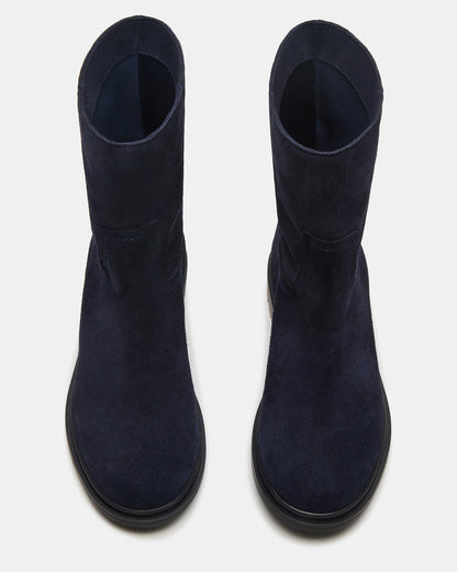 BATES Navy Suede Women's Boot | Steve Madden