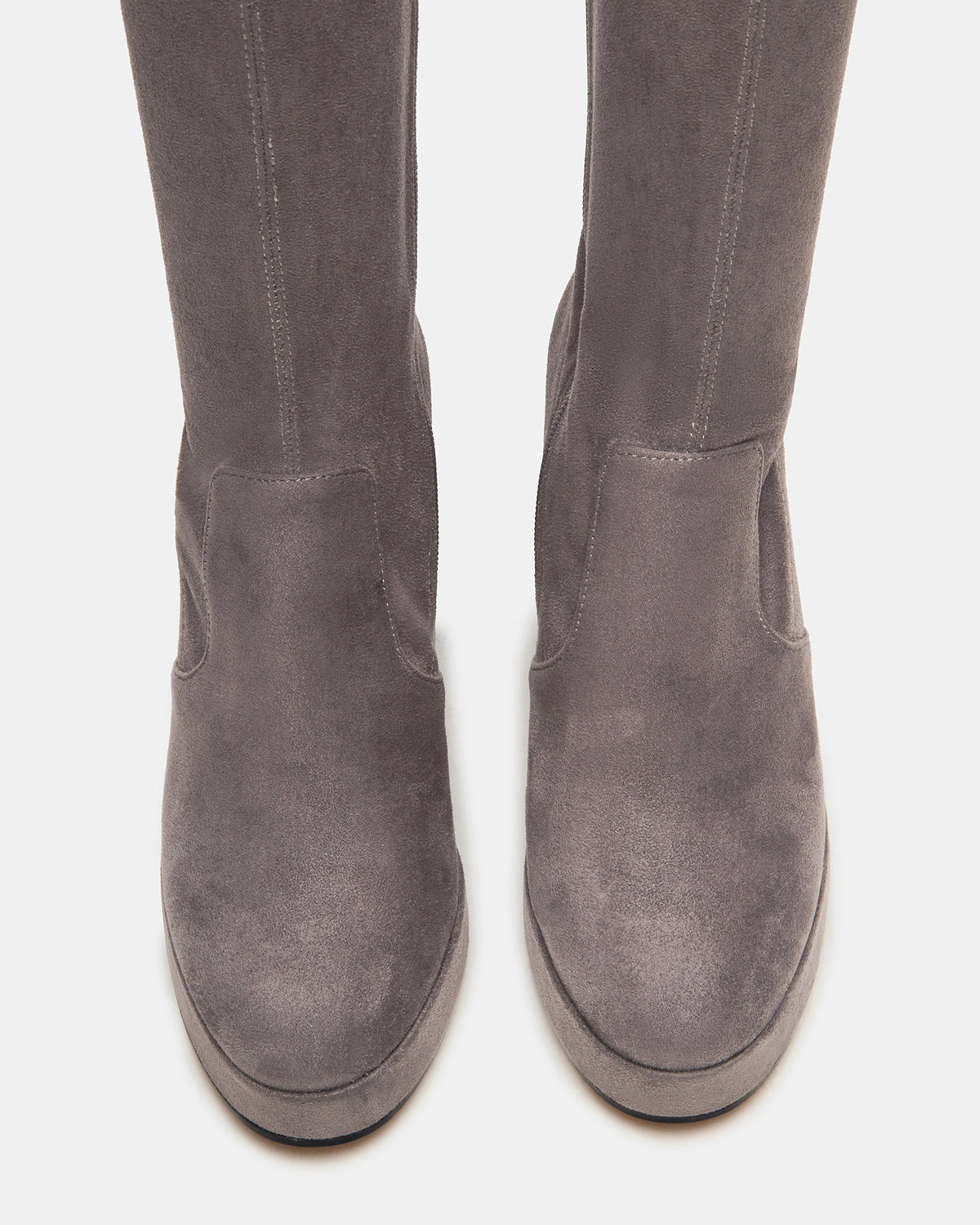 TWAIN Grey Knee-High Block Heel Women's Boot | Steve Madden