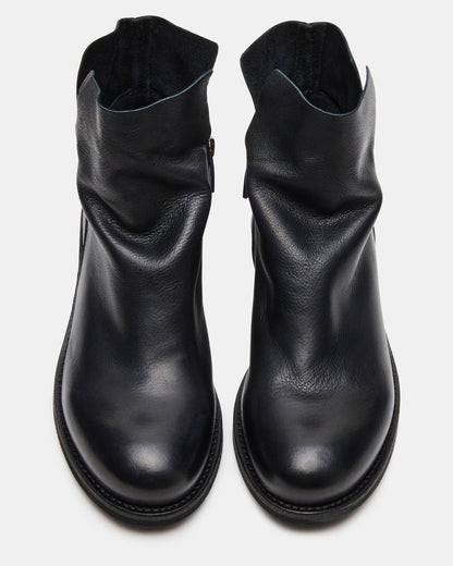 HUGHIE Black Leather Women's Ankle Boot | Steve Madden