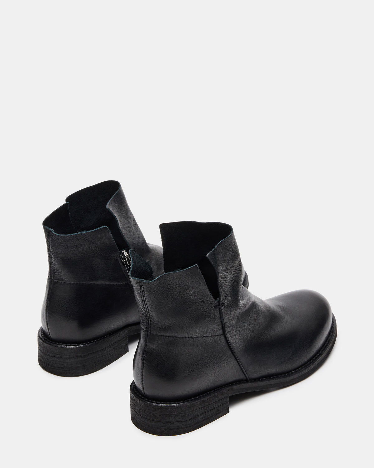 HUGHIE Black Leather Women's Ankle Boot | Steve Madden
