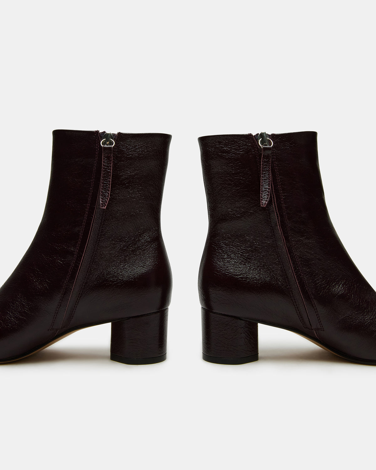 STROME Wine Patent Block Heel Women's Ankle Boot | Steve Madden