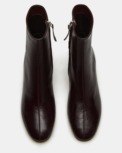 STROME Wine Patent Block Heel Women's Ankle Boot | Steve Madden