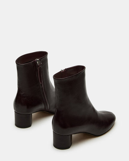STROME Wine Patent Block Heel Women's Ankle Boot | Steve Madden