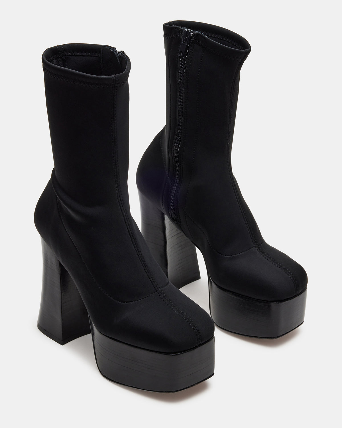 SOHO Black Super Platform Ankle Boot | Women's Booties | Steve Madden