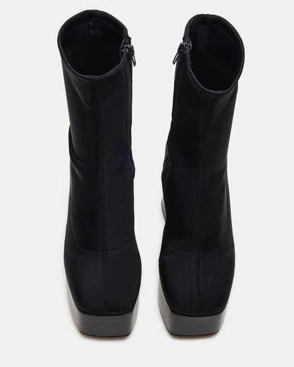 SOHO Black Super Platform Ankle Boot | Women's Booties | Steve Madden