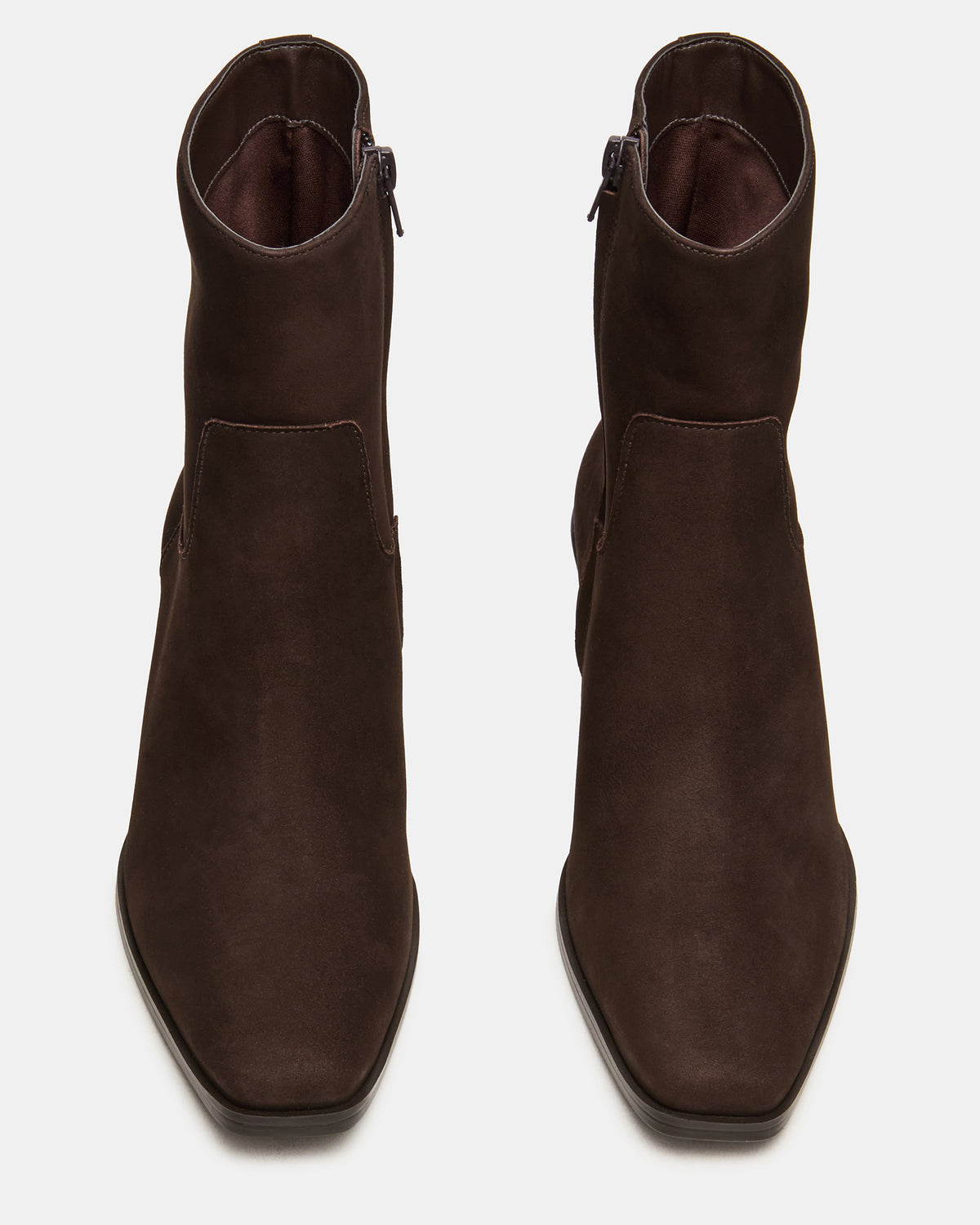 DANEY Brown Suede Square-Toe Women's Ankle Boot | Steve Madden