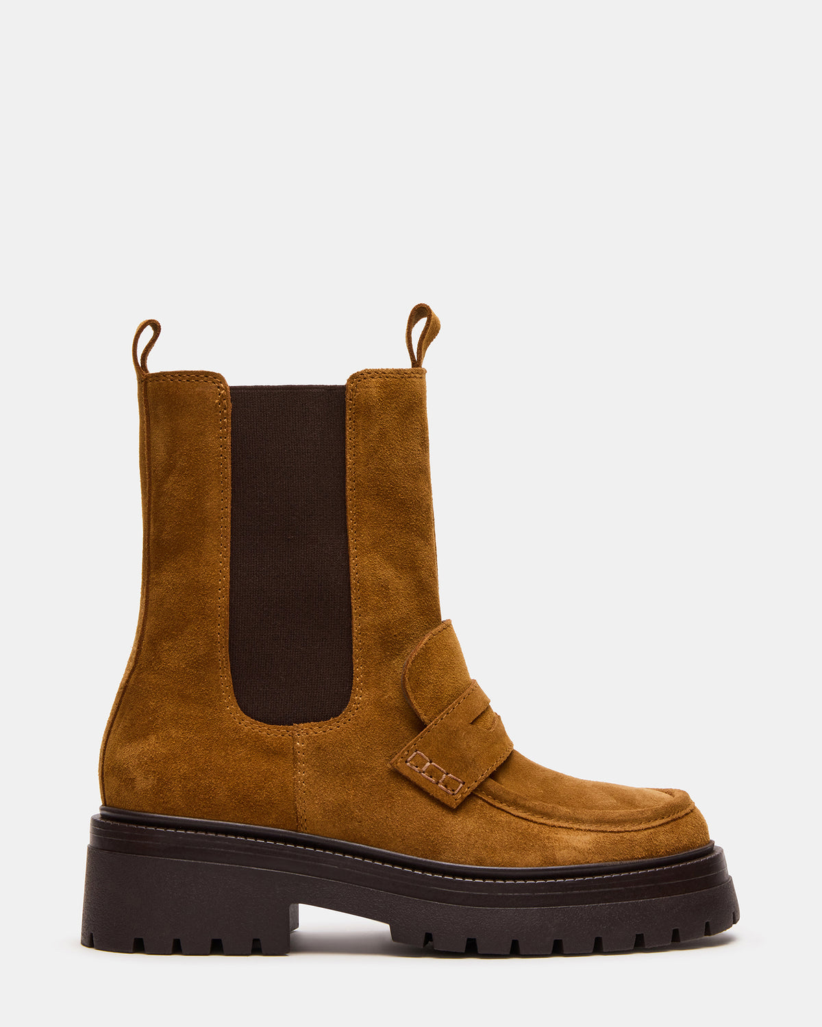 CONWAY Coganc Suede Platform Lug Chelsea Women's Ankle Boot | Steve Madden